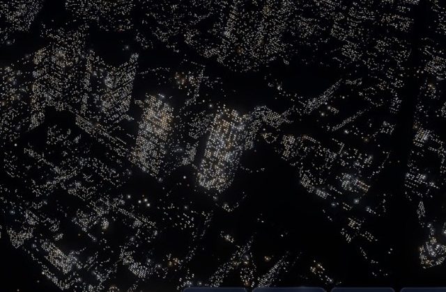 眺望・日照・夜景の3Dシーン